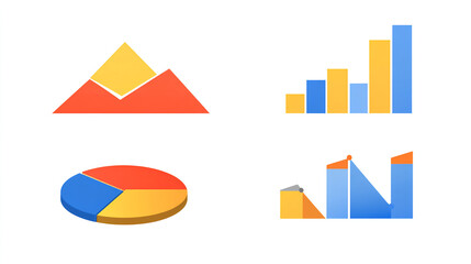 Data visualization techniques for business growth graphs charts and diagrams in digital marketing analysis