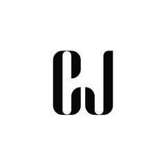 CJ monogram logo design letter text name symbol monochrome logotype alphabet character simple logo