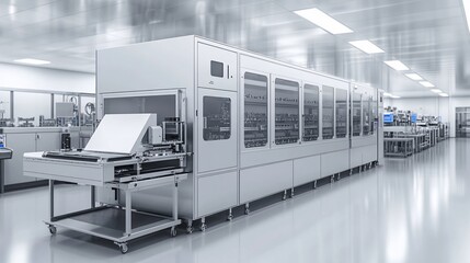 Automated production line in cleanroom facility