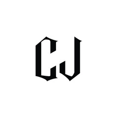 CJ monogram logo design letter text name symbol monochrome logotype alphabet character simple logo