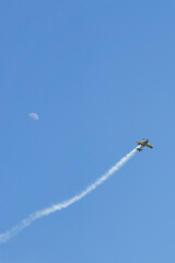 airplane on a blue sky background
