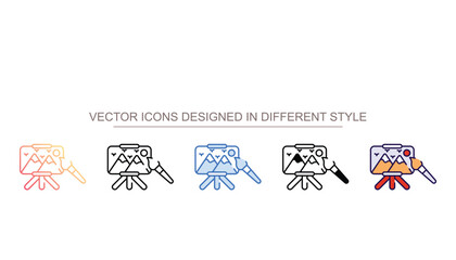 Art and Design icon design with white background stock illustration