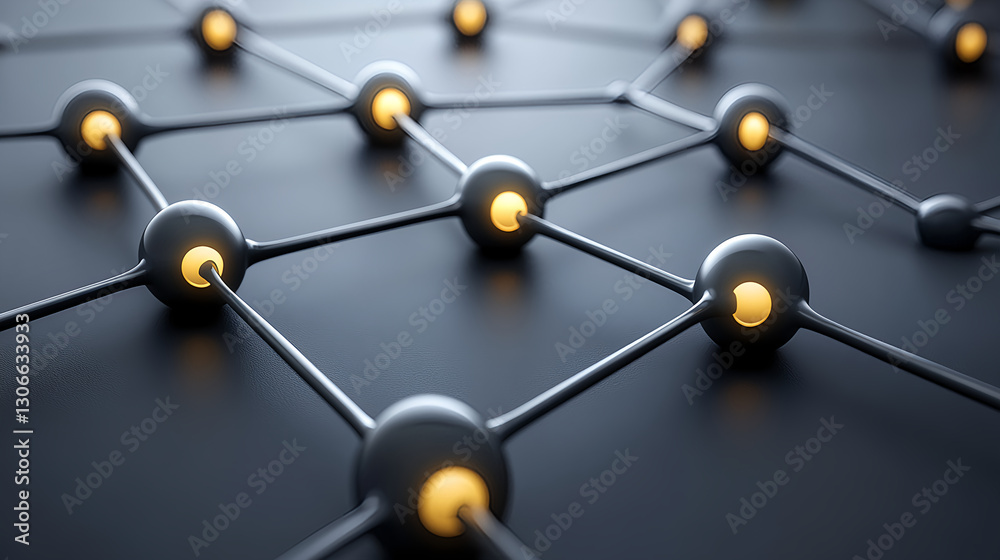 Poster exploring innovative network structures laboratory setting digital art modern environment close-up v