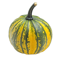 Ripe Pumpkin with Stem  Vibrant Autumn Gourd for Seasonal Cooking  Decor  and