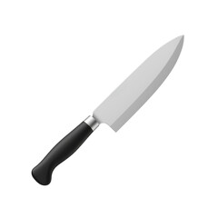 Chef Knife With Ergonomic Handle Showcasing Sleek Silver Blade