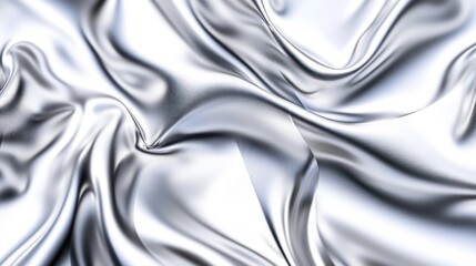 Silver silk fabric flowing, abstract background, textile design