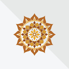 A yellow mandala design