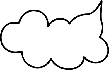 Speech blank cloud bubble vector ideal for creating dialogue, questions, or exclamations in comics, social media, or educational materials