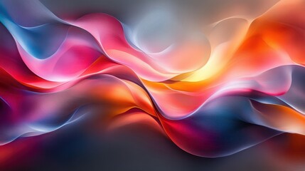 Obraz premium Abstract colorful waves flowing, dynamic background, design element