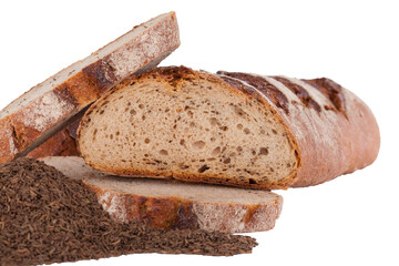 Brot angeschnitten Freigestellt