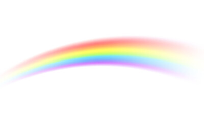 Multi coloured rainbow isolated on white, Transparent rainbow Vector illustration