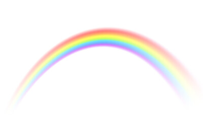 Multi coloured rainbow isolated on white, Transparent rainbow Vector illustration