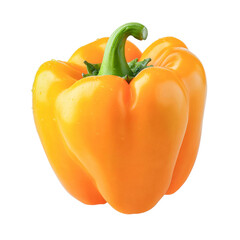 orange bell pepper isolated on white background