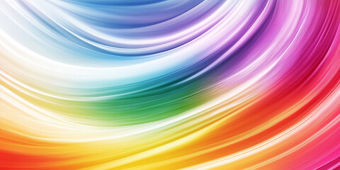 Obraz premium Vibrant Rainbow Swirl Abstract Background Design Texture Image art wave lines style vivid colors 