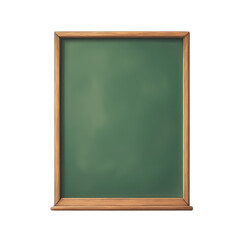 Dark Green Chalkboard with Wooden Frame Against Plain Setting