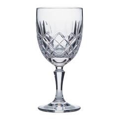 Elegant Diamond-Cut Wine Glass Showcasing Craftsmanship