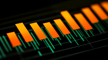 Fototapeta premium Analyzing financial data trends business sector data visualization digital environment close-up view market insights
