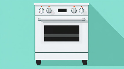 Fototapeta premium Cooking appliance showcase modern oven design kitchen product photography minimalist front view home decor