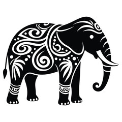 Playful Elephant Outline - Perfect for Branding & Logos