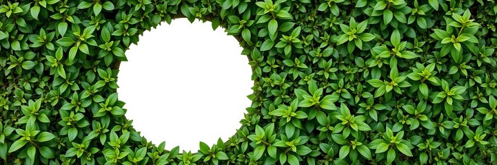 Vibrant greenery framing a circular blank space surrounded by lush plants, plants, backdrop