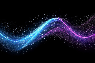 Obraz premium Vibrant artistic interpretation of data flowing in vibrant colors with a dark background creating an engaging visual experience