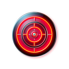 Shooting range holographic 3D icon. neon symbol vector illustration isolated on white background. Generative AI