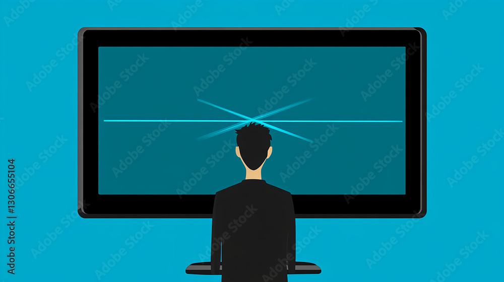 Poster analyzing data trends using advanced technology office infographic digital workspace front view visu