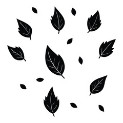 seamless pattern with leaves vector illustration