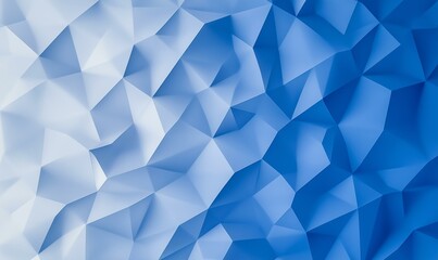 Fototapeta premium Abstract Blue White Low Poly Geometric Texture