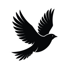 vector silhouette of a bird