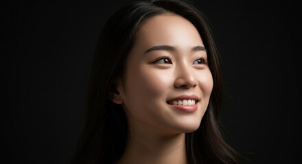 Obraz premium Smiling woman with flawless skin.