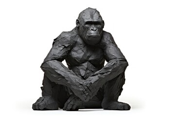 Fototapeta premium Gorilla ape sculpture wildlife.