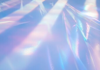 Shimmering iridescent surface reflecting light in soft pastel colors