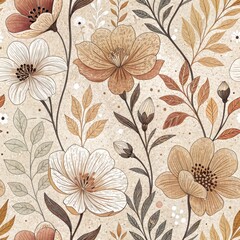 Seamless Floral Patterns Nature Digital Art Artwork Aesthetic Textures