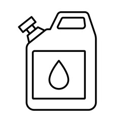 Canister icon. Editable stroke. Canister or fuel linear icon. Canister symbol. Vector illustration
