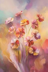 Abstract background with beautiful flowers