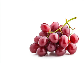 Fruit fresh, bunch of red grapes, isolated, white background