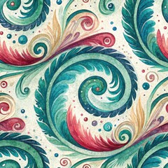 Seamless Floral Patterns Artistic Design Textile Colorful Aesthetic Nature