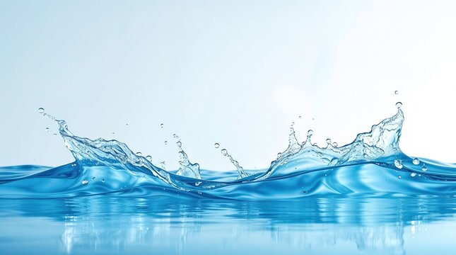 A splash of water on a white background - Powered by Adobe