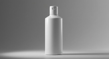 Blank white plastic bottle mockup.