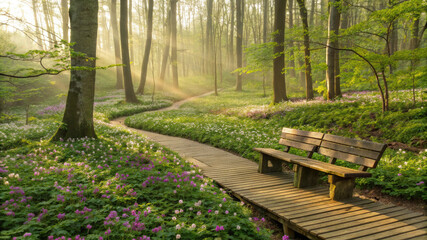 4K Peaceful forest