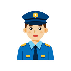  cartoon policeman a isolated transparent background 