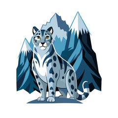 wolf in the snow illustrations a isolated transparent background PNG