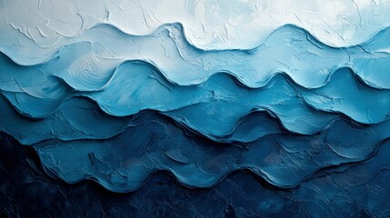 Obraz premium abstract background with textured waves and deep oceanic blues, smooth transitions, artistic style, calming tones, minimalistic composition, professional appearance