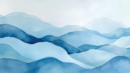 파란 수채화가 은은하게 퍼지는 백그라운드 합성이미지