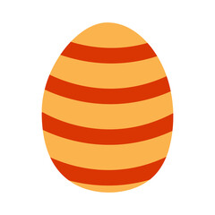 Colorful striped egg designed for festive celebrations and holiday decorations