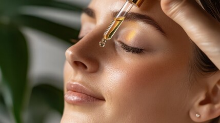 Woman Enjoying a High-End Aromatherapy Experience with Essential Oils