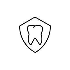 Teeth protection line Icon