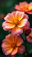 Fototapeta premium Close-up of richly textured blooms, pollen visible , beauty, summer, intricate