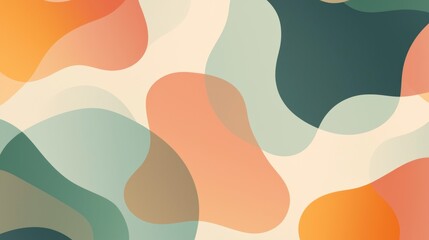 An abstract artwork showcasing overlapping colorful fluid shapes patterns